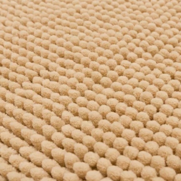 Room Essentials Chenille Bath Runner Mat Rug Tan - Picture 3 of 7